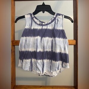 SO Tie-Dye Tank Top - Navy and White